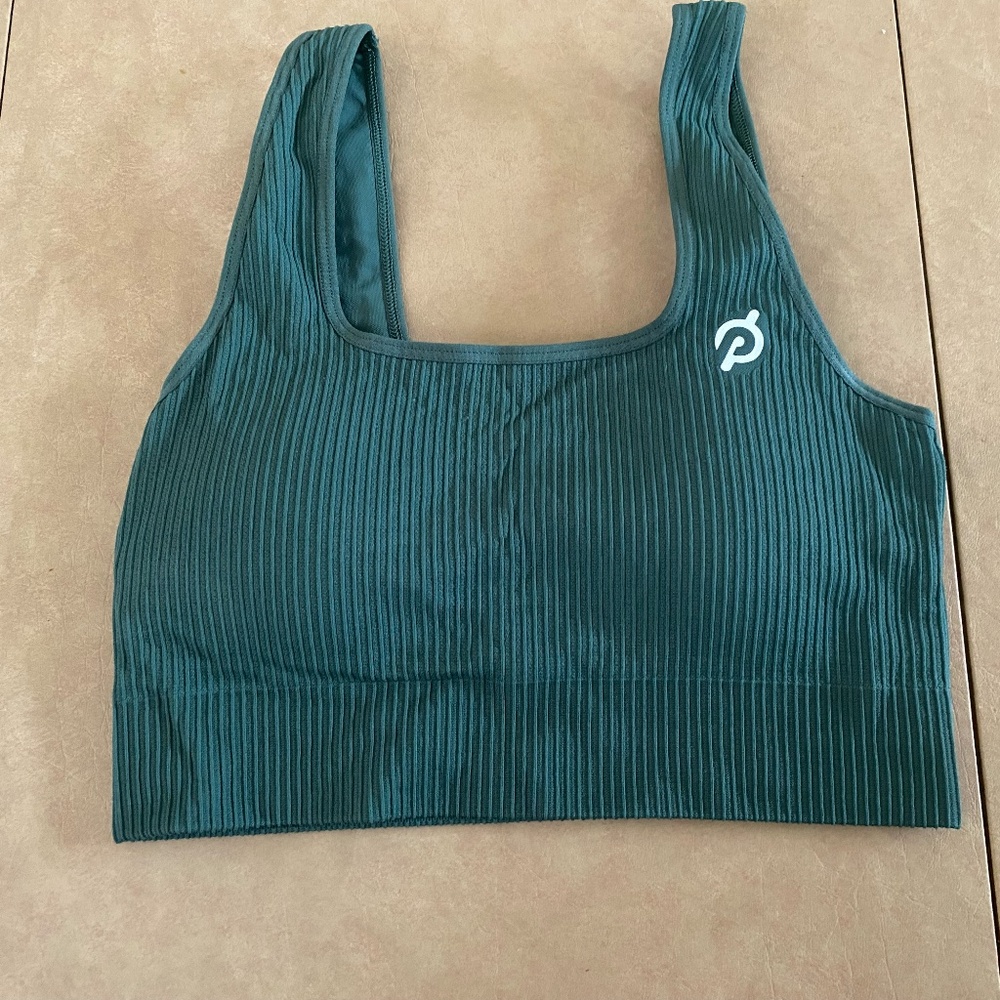 Peloton Green Ribbed Sports Bra Size XS/S